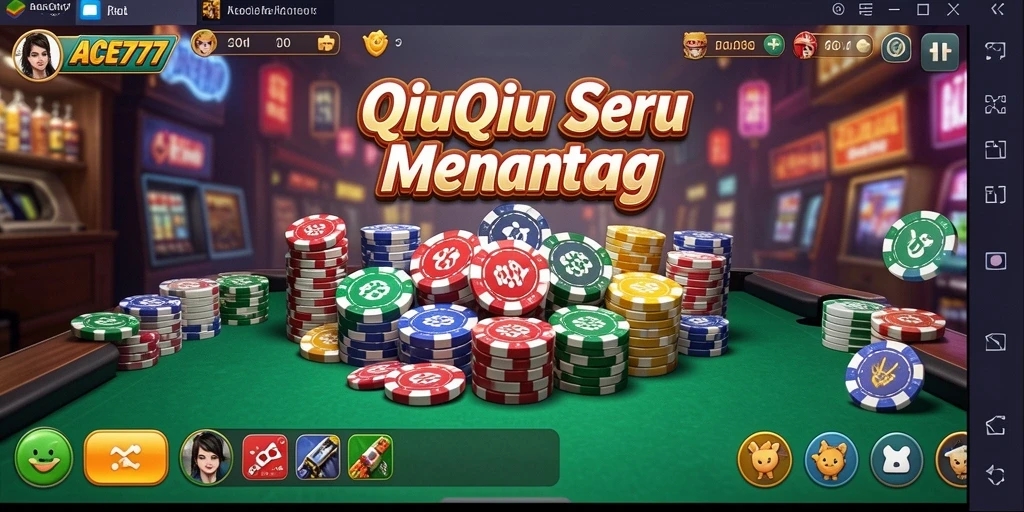 Tampilan gameplay QiuQiu yang seru dan menantang.