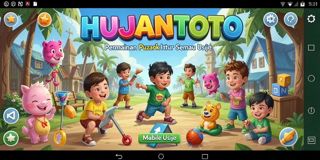 Tampilan gameplay HUJANTOTO yang seru dan menantang.