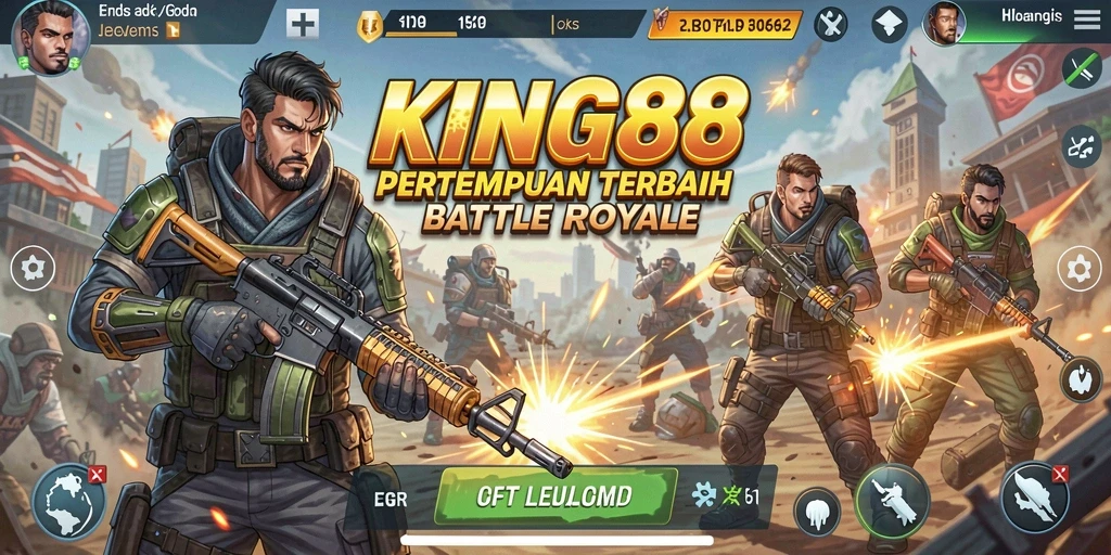 Gambaran gameplay seru di KING88 dengan pertempuran menarik.
