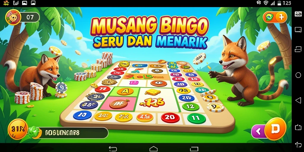 Tampilan interaktif gameplay Bingo di MUSANG178.