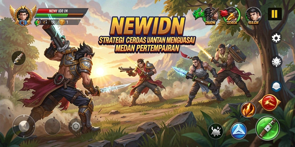 Gameplay strategis dan menantang di NEWIDN dengan aksi pertempuran seru.
