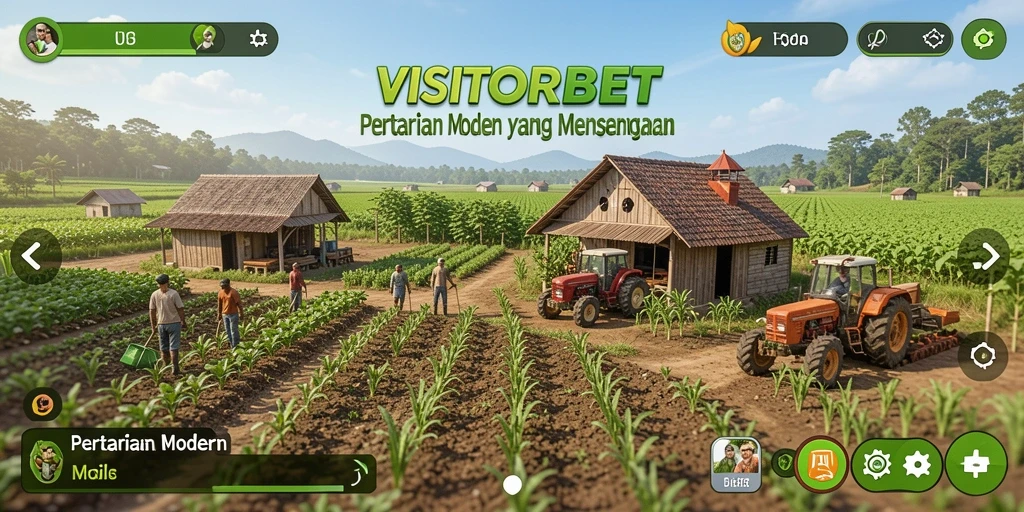Screenshot gameplay yang menunjukkan aktivitas bertani yang menyenangkan.
